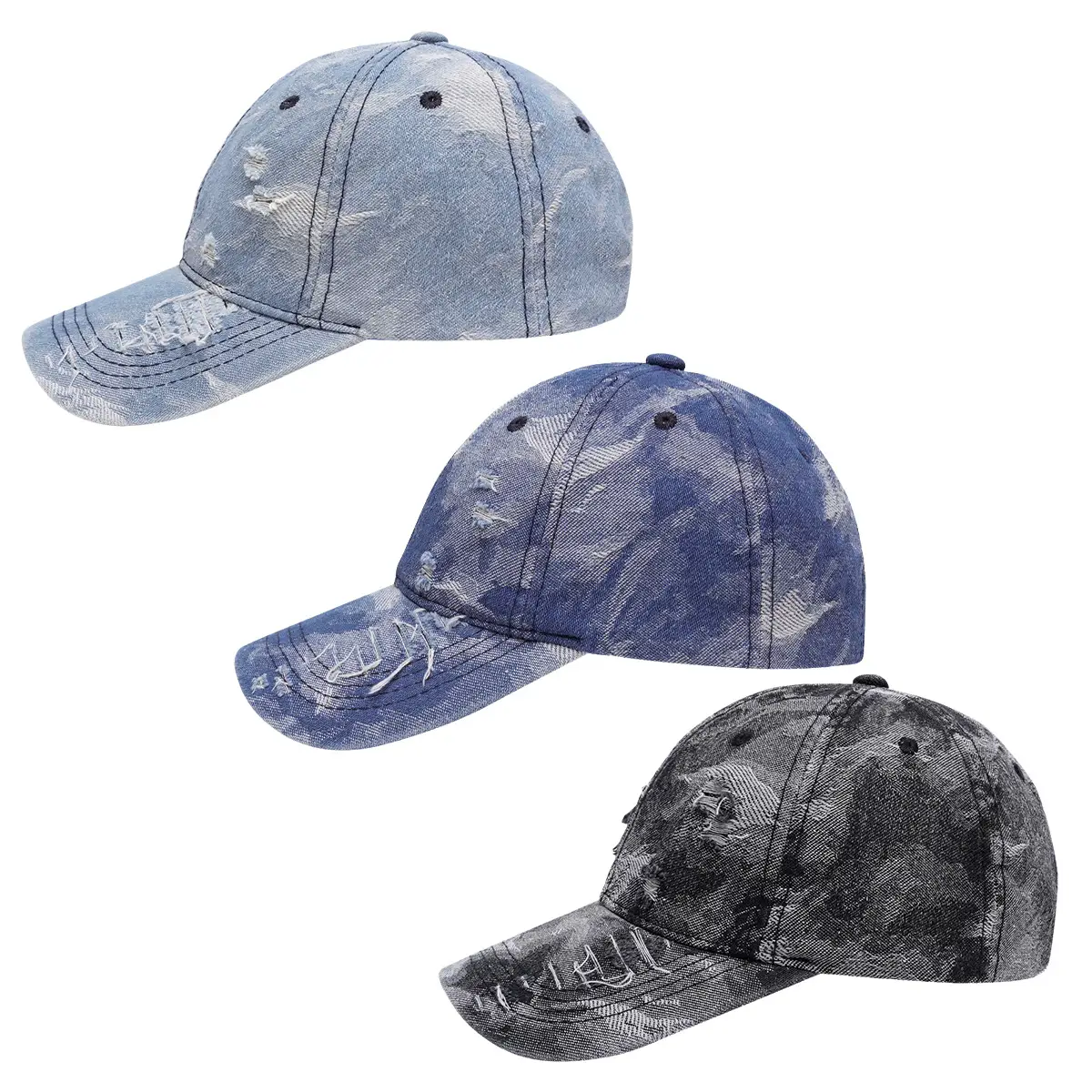 2025 Washed Distressed Baseball Cap Retro Cut - Image 8