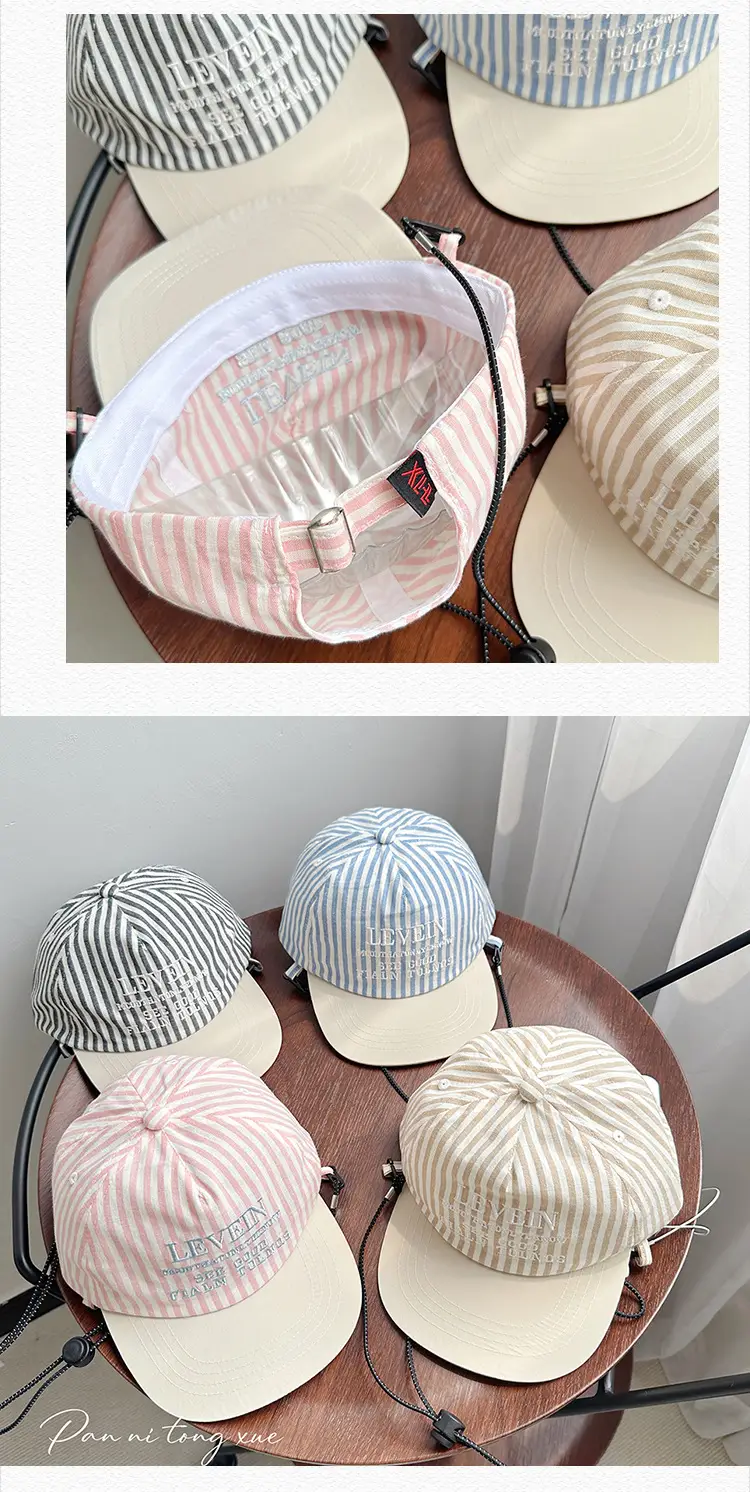 Parent-Child Striped Baseball Caps Thin Small — feature 26