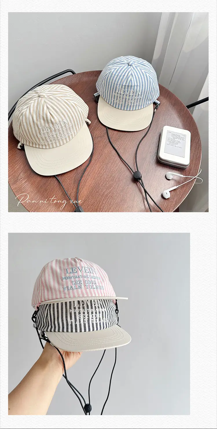 Parent-Child Striped Baseball Caps Thin Small — feature 27