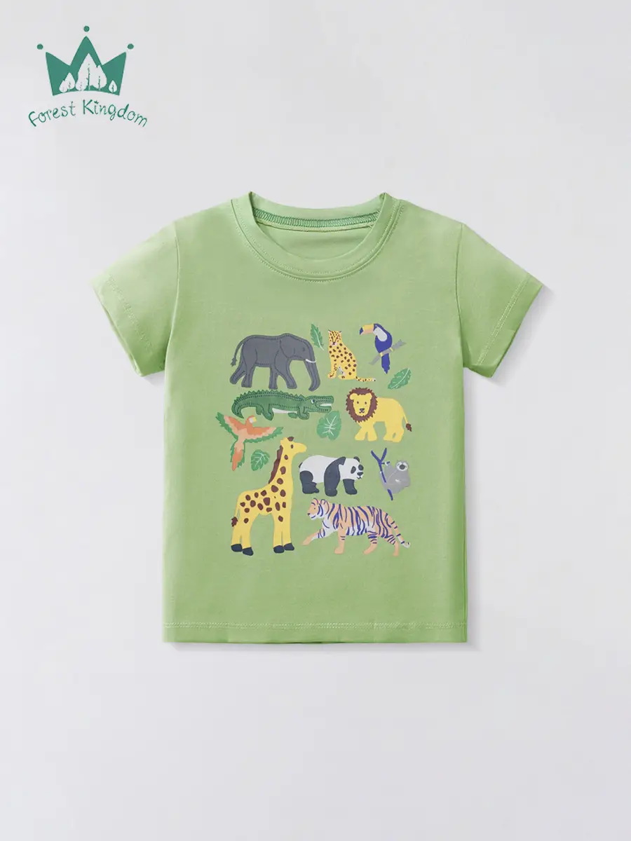 2025 Summer Cartoon T-Strips for Boys Green - Image 6