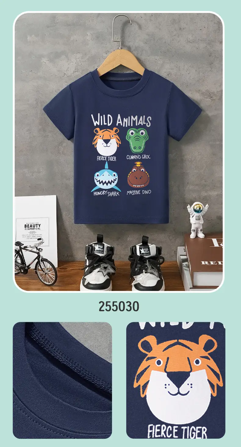 2025 Summer Cartoon T-Strips for Boys Green — feature 8