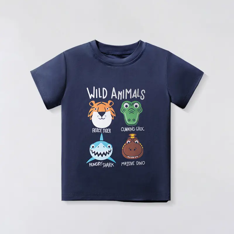 2025 Summer Cartoon T-Strips for Boys Green - Image 2