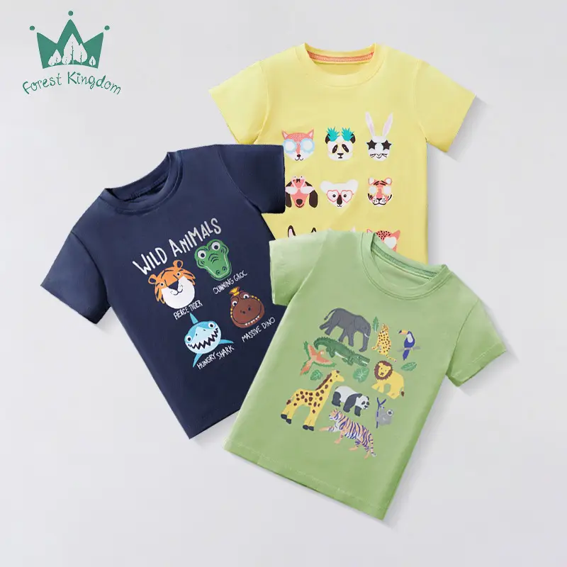 2025 Summer Cartoon T-Strips for Boys Green - Image 4
