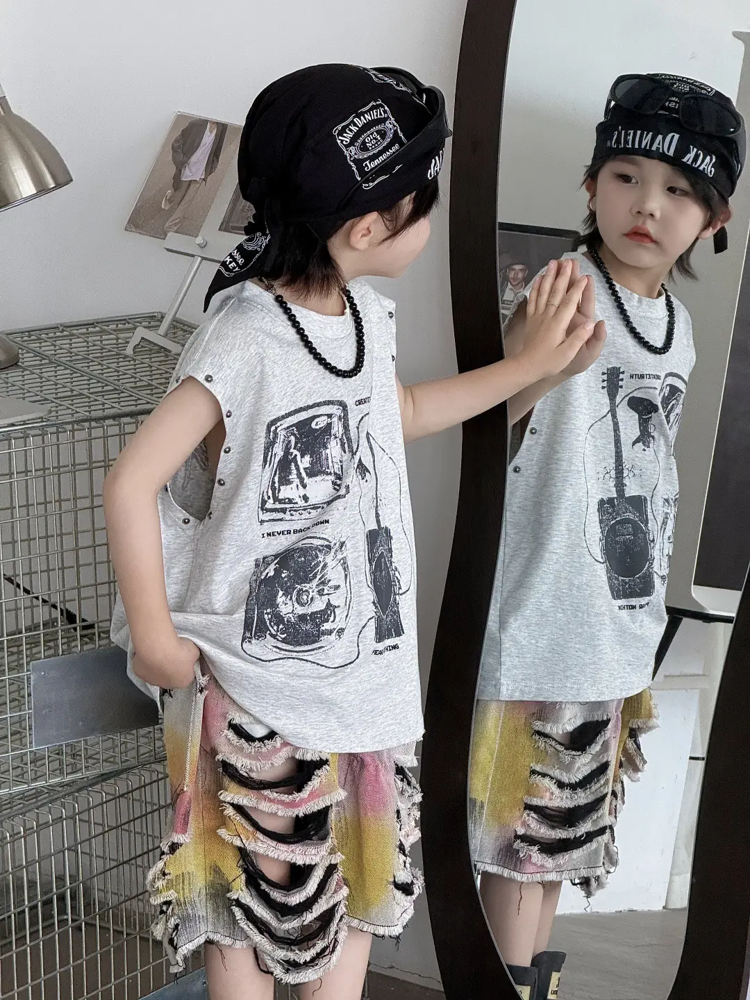 Boys Korean Sleeveless Vest T-Shirt 2025 Summer — feature 3