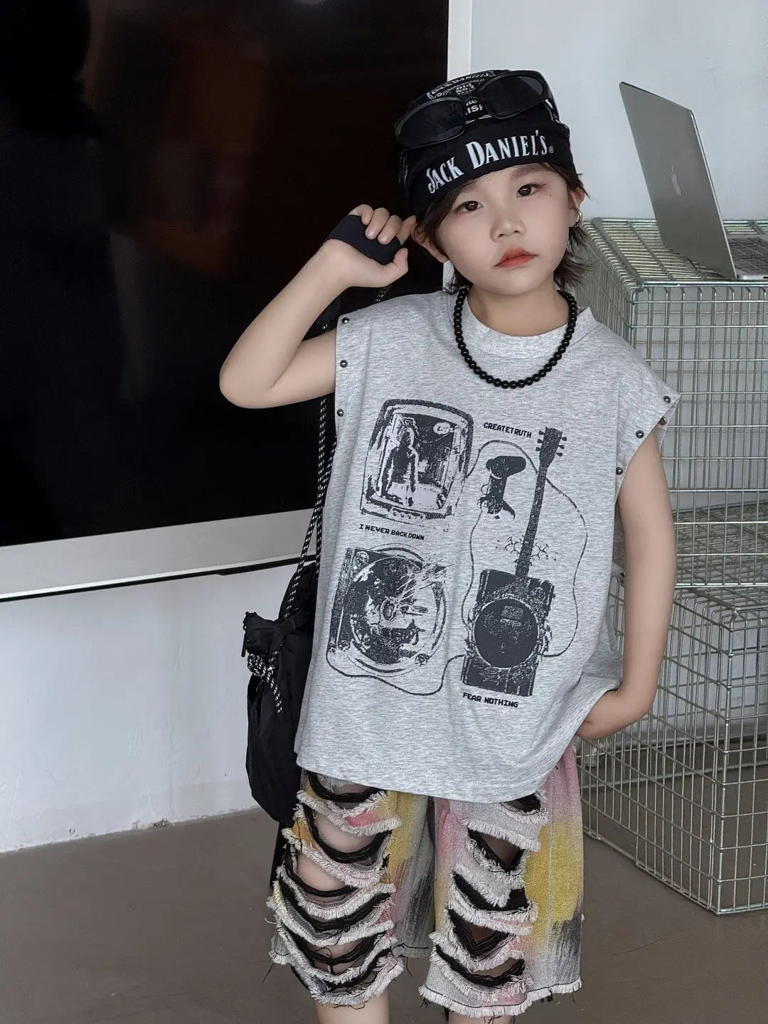 Boys Korean Sleeveless Vest T-Shirt 2025 Summer — feature 5