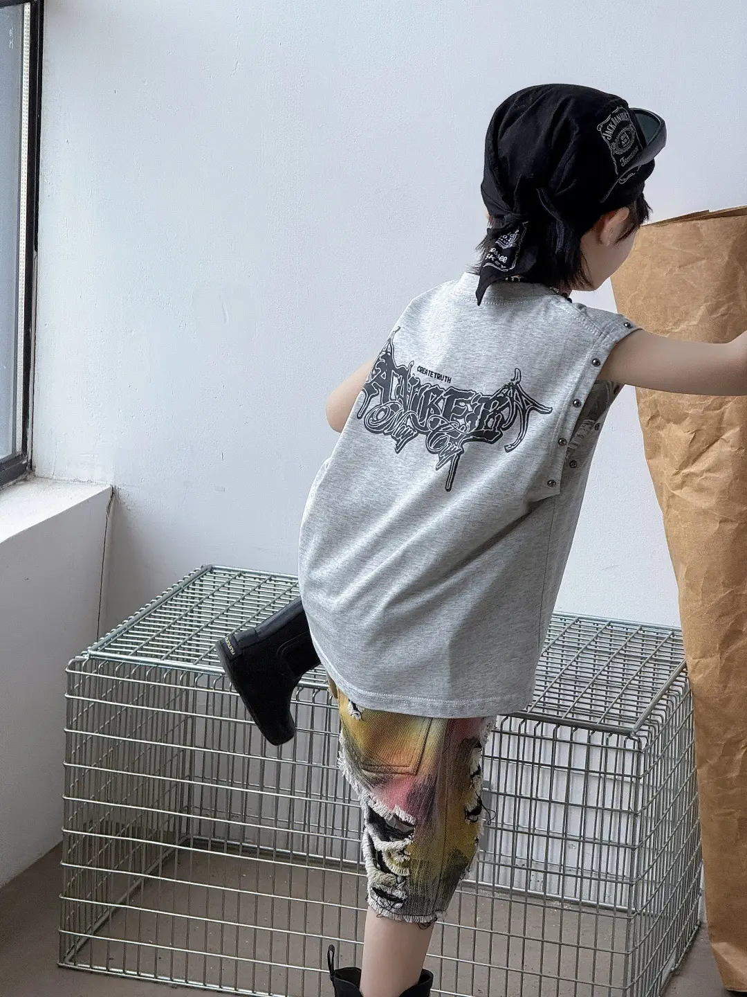 Boys Korean Sleeveless Vest T-Shirt 2025 Summer — feature 7