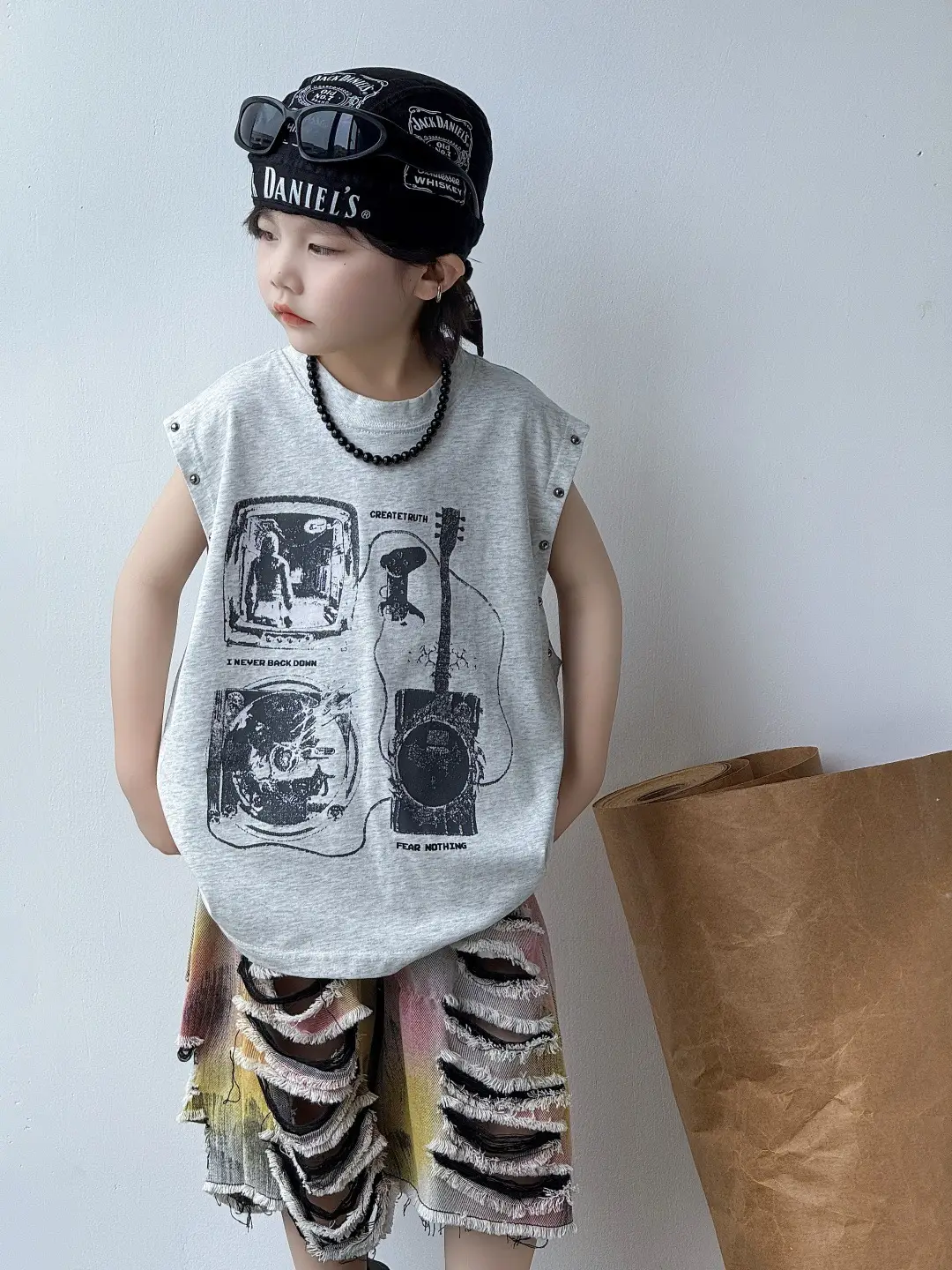 Boys Korean Sleeveless Vest T-Shirt 2025 Summer — feature 9