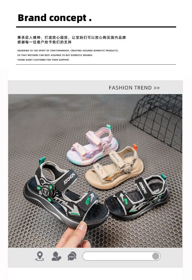 Girls Hollow Sandals Summer Non-Slip Soft Sole — feature 2