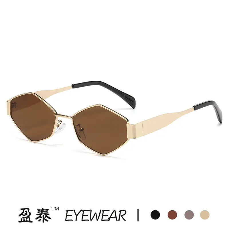 2025 Women Polygon Diamond Metal Sunglasses - Image 7