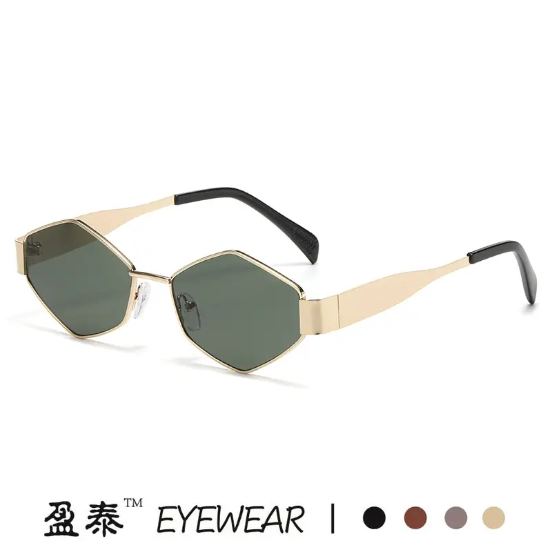 2025 Women Polygon Diamond Metal Sunglasses - Image 9