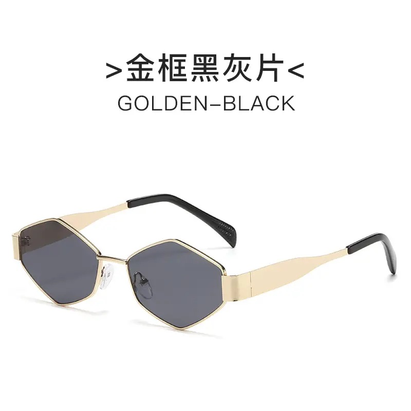 2025 Women Polygon Diamond Metal Sunglasses - Image 2