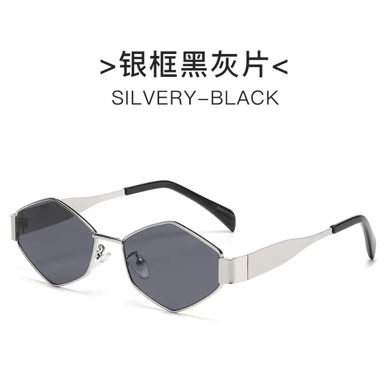 2025 Women Polygon Diamond Metal Sunglasses - Image 3