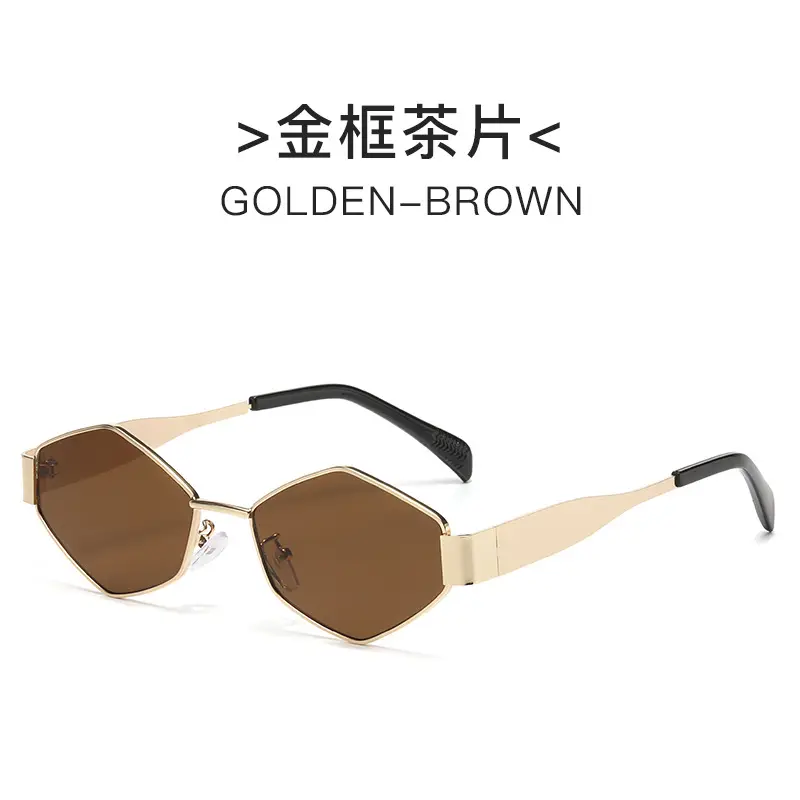 2025 Women Polygon Diamond Metal Sunglasses - Image 4