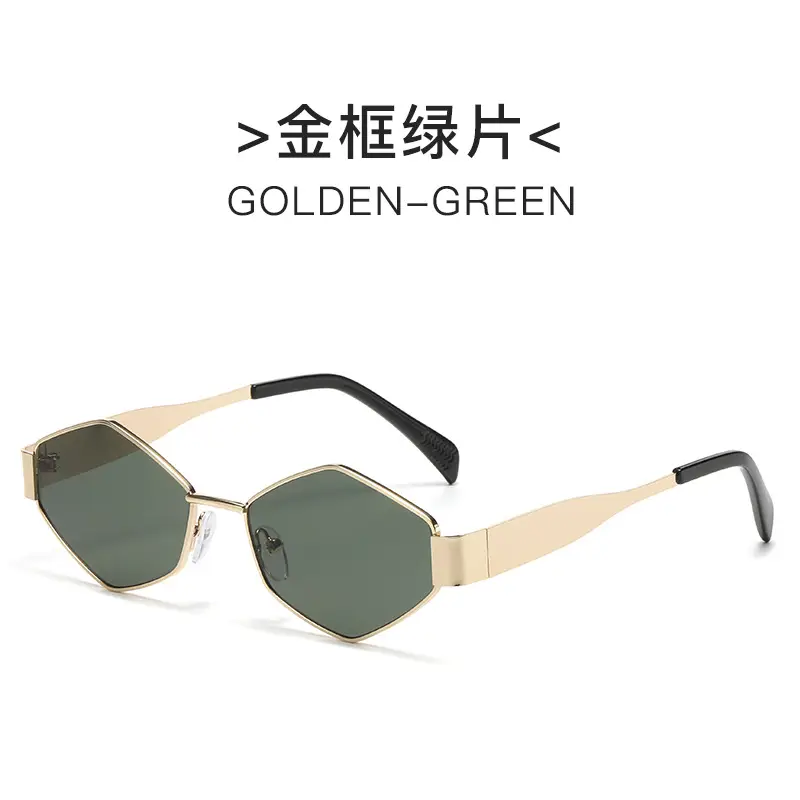 2025 Women Polygon Diamond Metal Sunglasses - Image 5