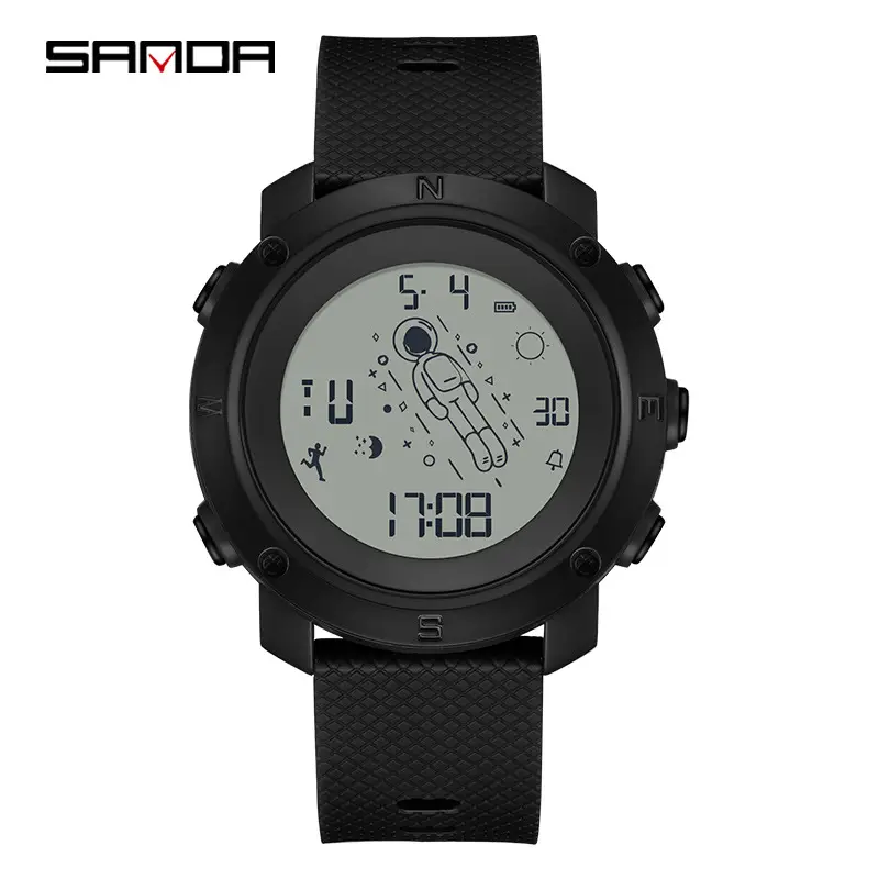Sanda Digital Astronaut Watch Blue Strap Men Women - Image 3