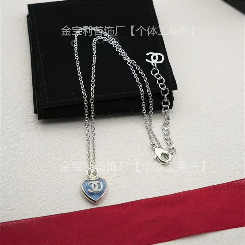 Gold Double C Letter Pearl Necklace for Women — feature 2
