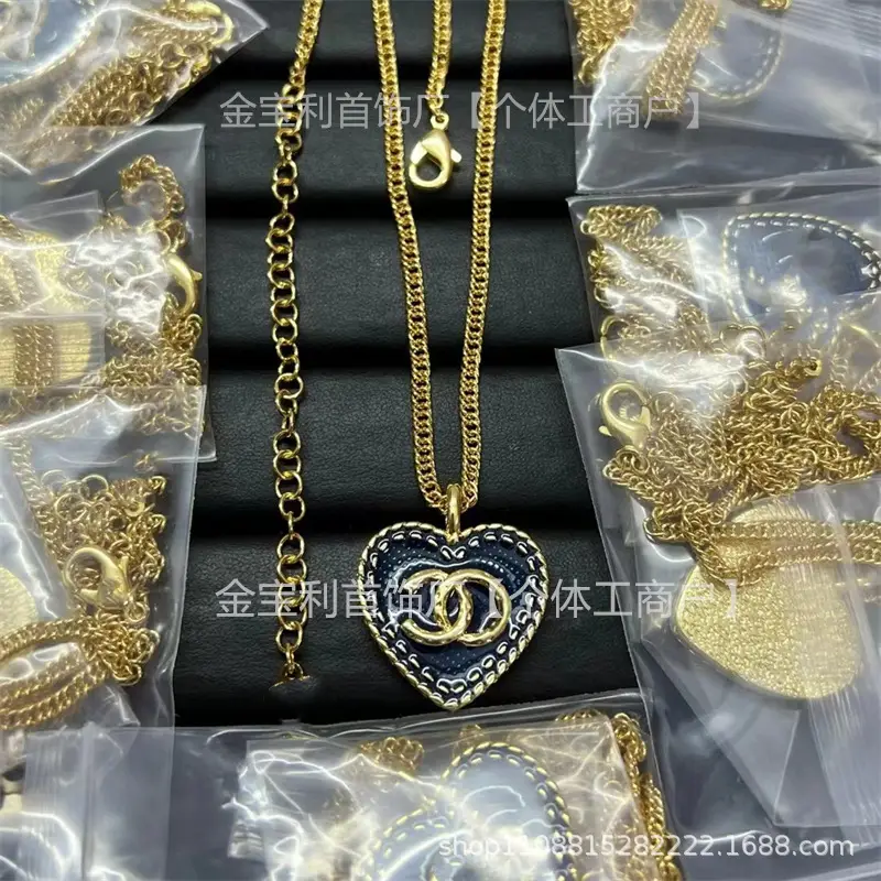 Gold Double C Letter Pearl Necklace for Women - Image 22