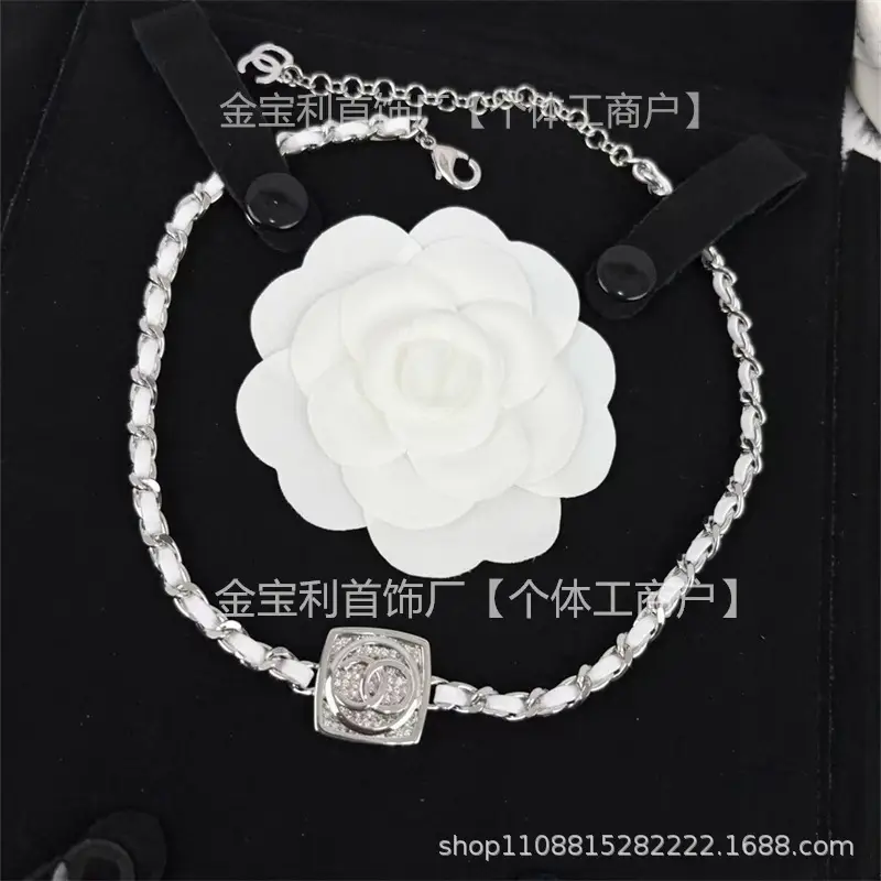 Gold Double C Letter Pearl Necklace for Women - Image 27