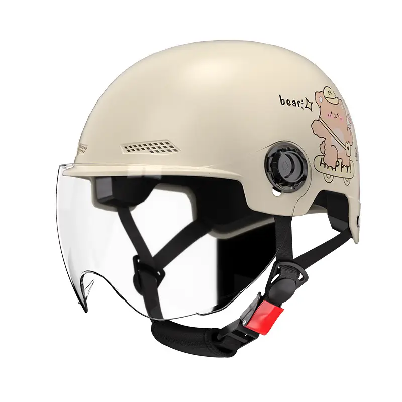 Men's 3C Certified Motorcycle Safety Helmet Cream - Image 17