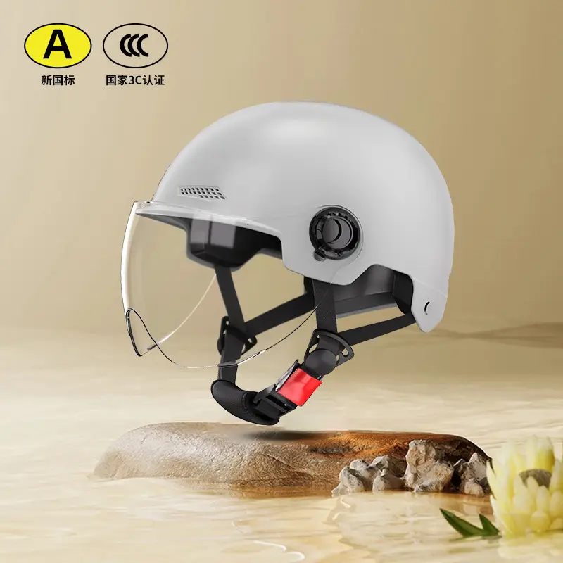 Men's 3C Certified Motorcycle Safety Helmet Cream - Image 11