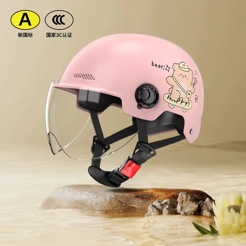 Men's 3C Certified Motorcycle Safety Helmet Cream - Image 2