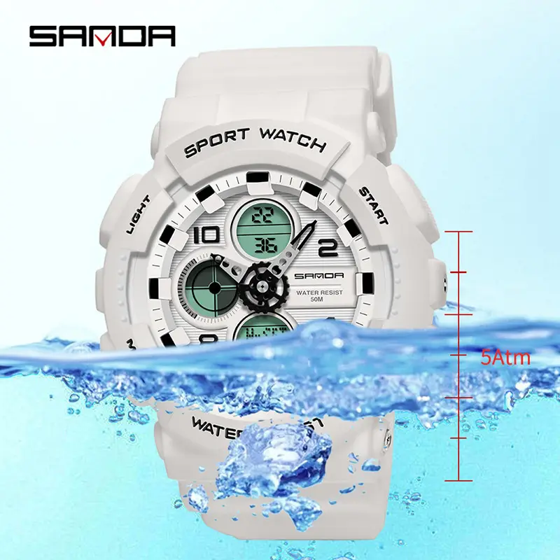 Sanda Multifunctional Luminous Sports Watch for Men Women