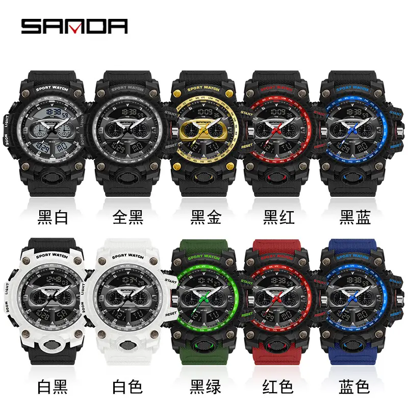 Sanda Sport Multi-Functional Green Watch for Men - Image 14
