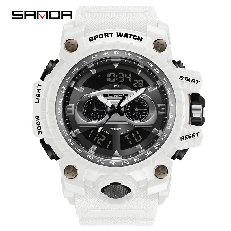 Sanda Sport Multi-Functional Green Watch for Men - Image 7