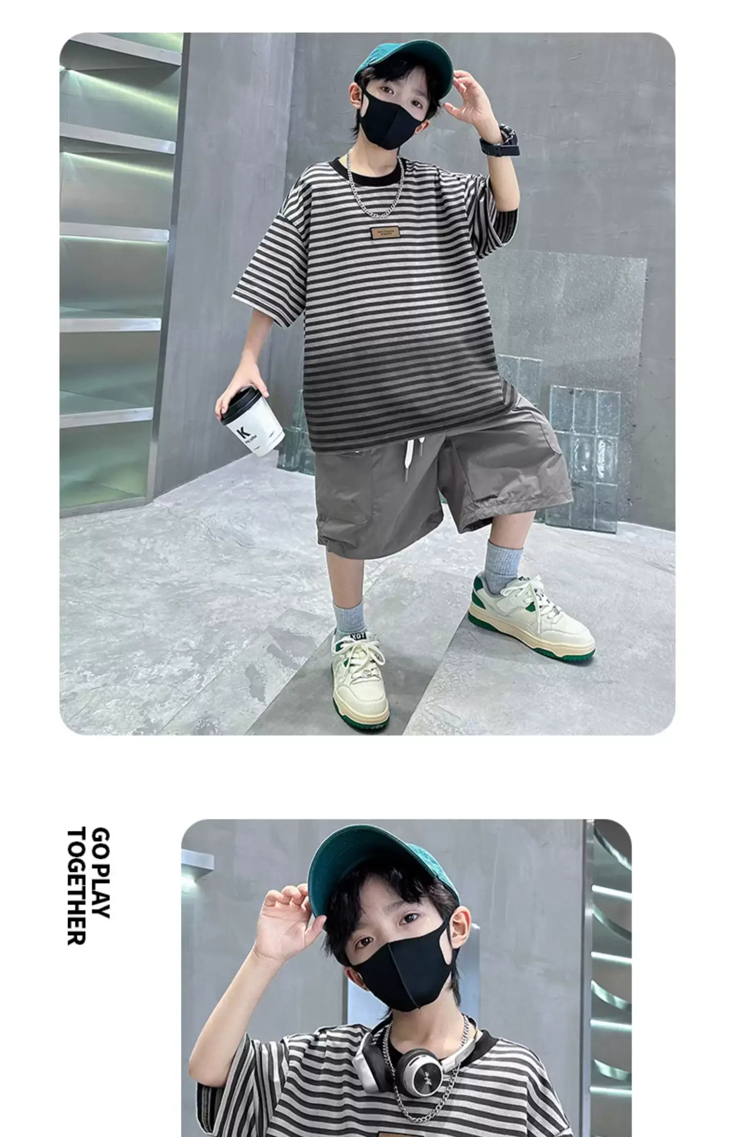 Boys Striped T-Shirt 2025 Summer Casual Wear — feature 14