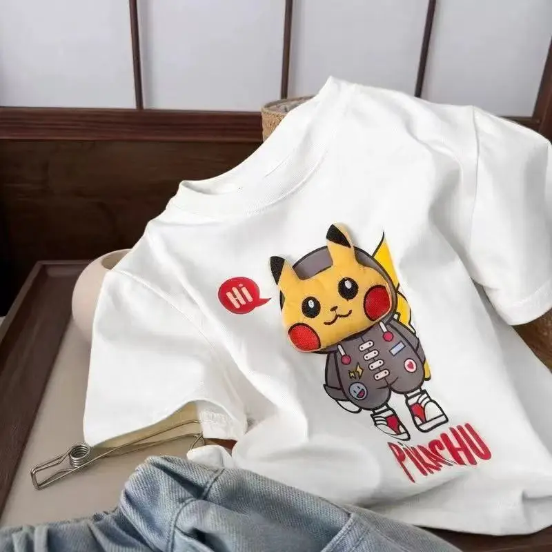 Pure Cotton Pikachu Cartoon T-Shirt for Boys — feature 4