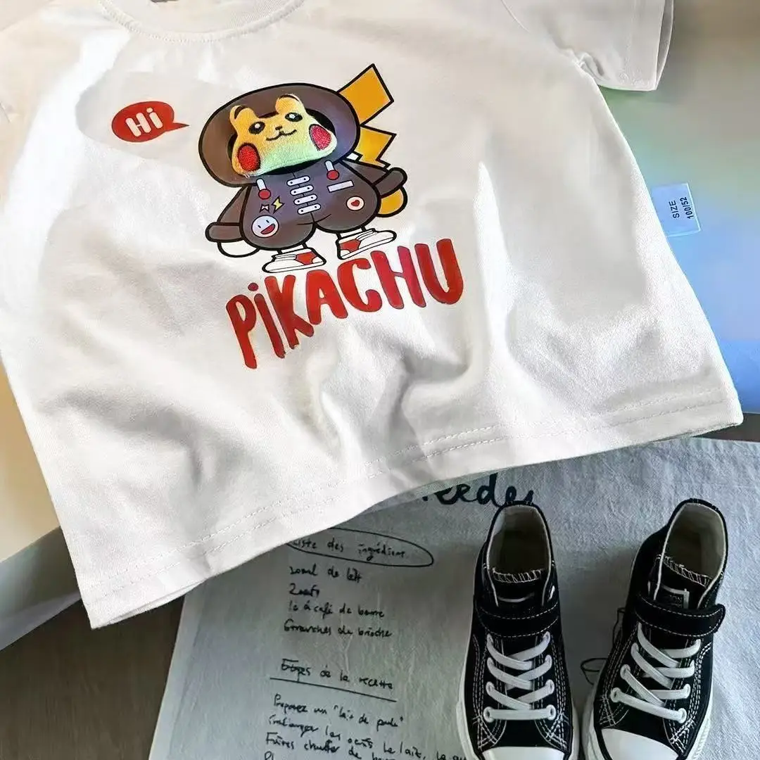 Pure Cotton Pikachu Cartoon T-Shirt for Boys — feature 6