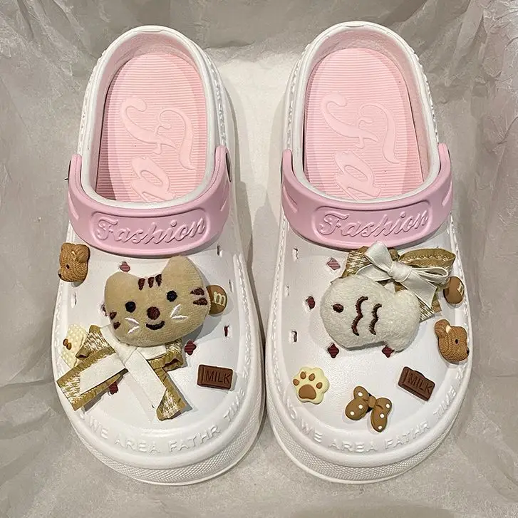 Women's Clogs 2025 Non-Slip Half-Slip Sandals Thick-Soled Closed-Toe Anti-Collision Cute Slippers Women's Ballet Clogs - Image 19