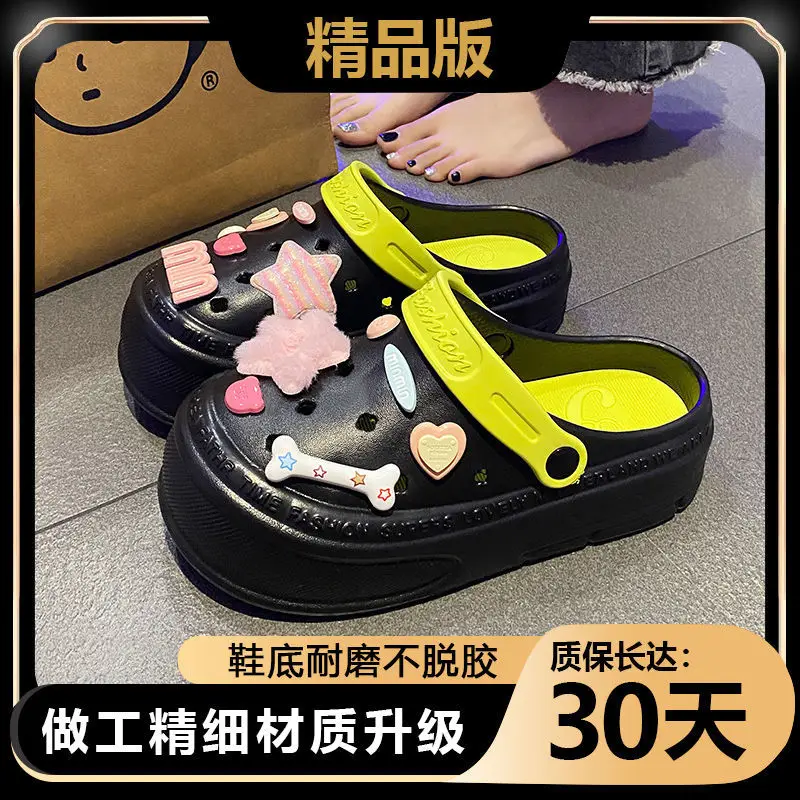 Women's Clogs 2025 Non-Slip Half-Slip Sandals Thick-Soled Closed-Toe Anti-Collision Cute Slippers Women's Ballet Clogs - Image 14