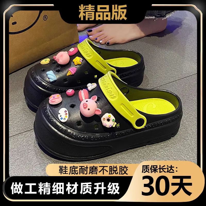 Women's Clogs 2025 Non-Slip Half-Slip Sandals Thick-Soled Closed-Toe Anti-Collision Cute Slippers Women's Ballet Clogs - Image 8
