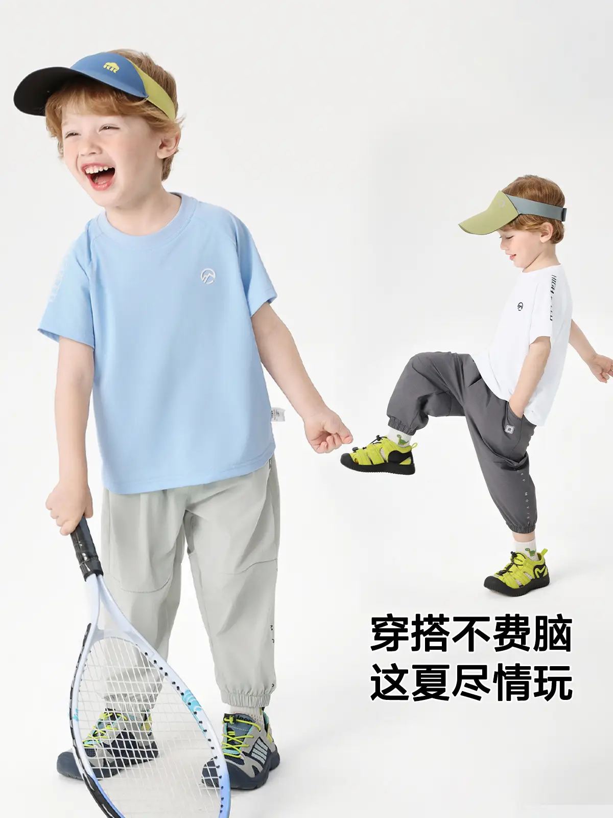 Right European Boys T-Shirt Shorts Set Summer Wear - Image 4