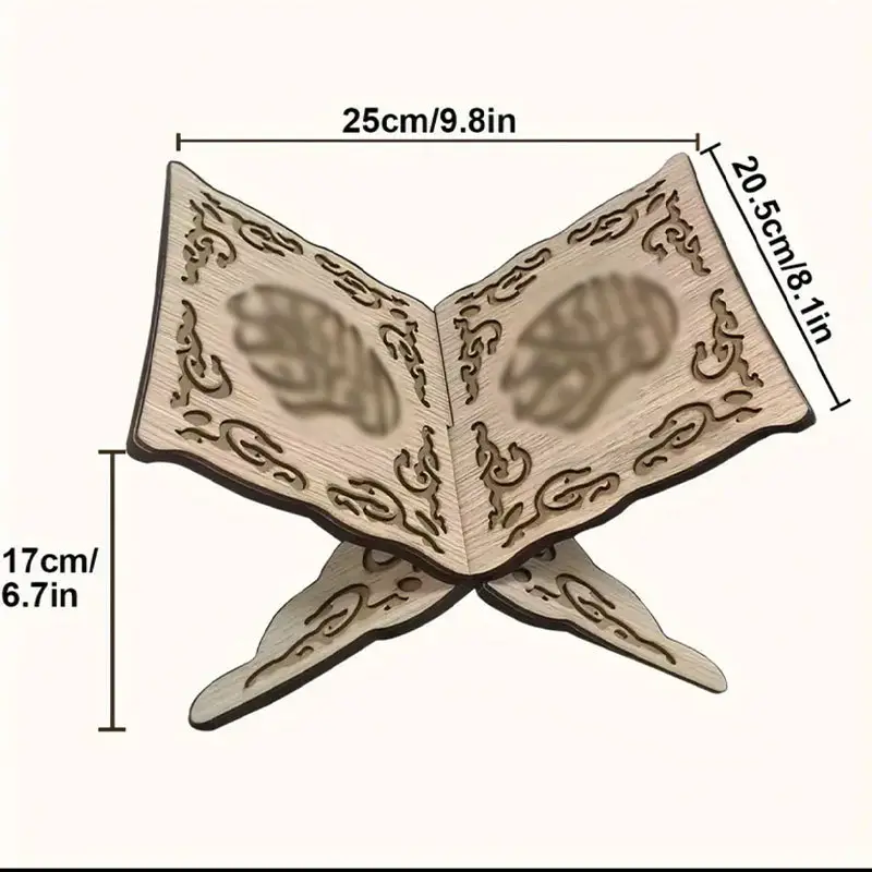 Muslim Hollow Reading Stand Wood Grain Reading Stand