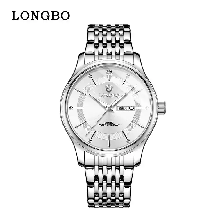 Longbo Men's Gold Silver Wristwatch with Date Display - Image 2