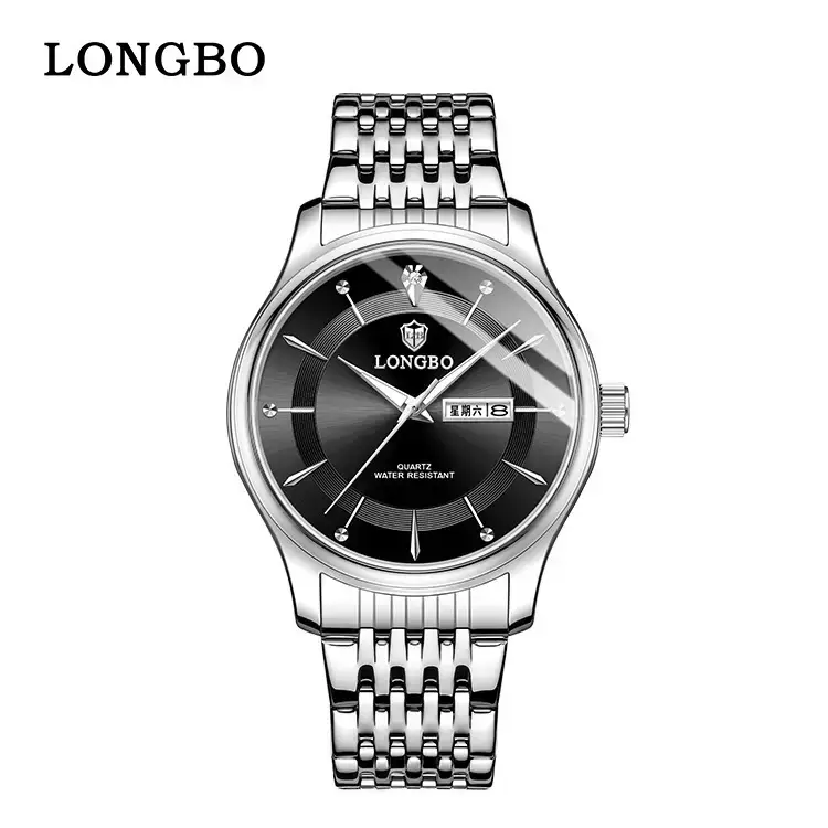 Longbo Men's Gold Silver Wristwatch with Date Display - Image 3