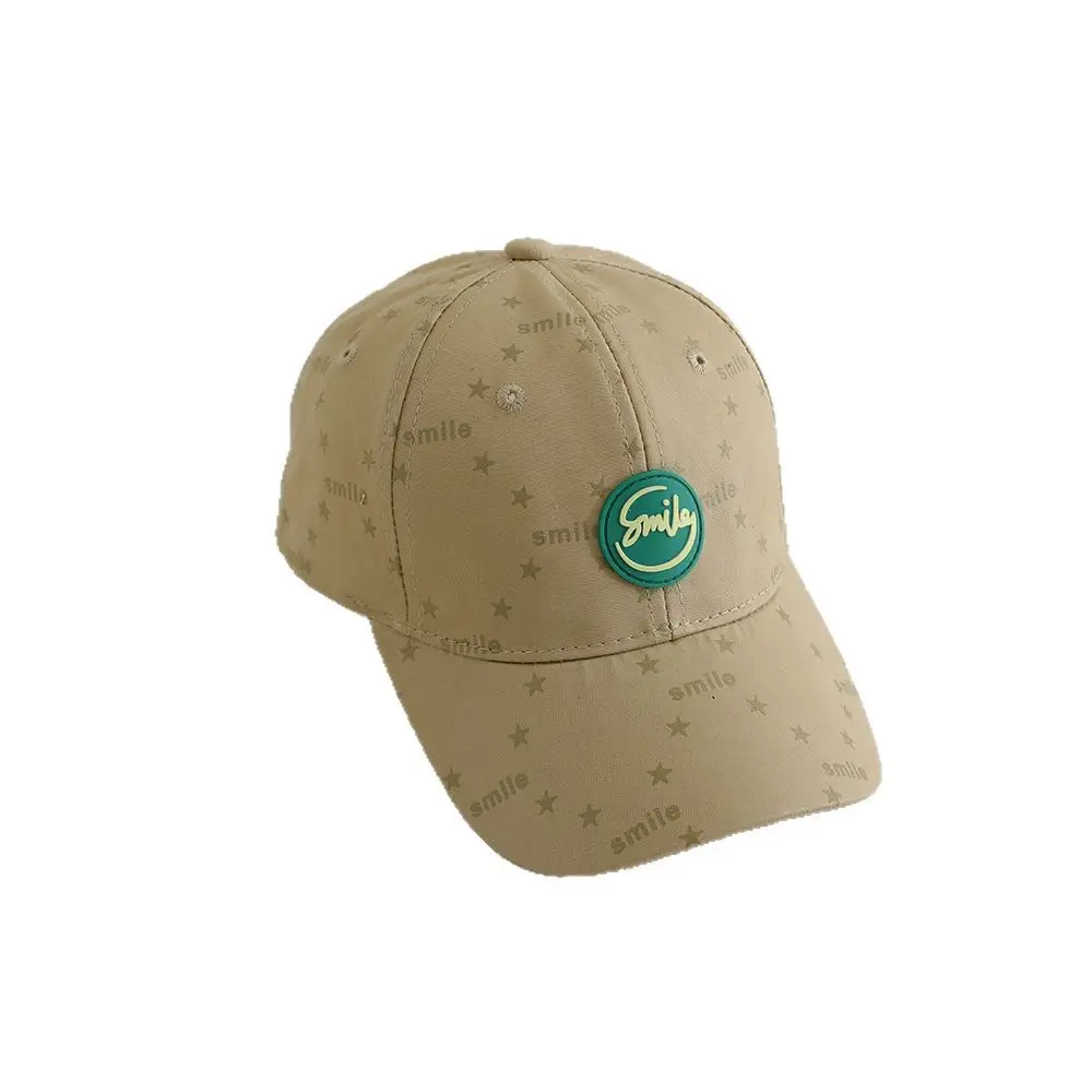 Kids Round Letter Cap Sunscreen Blue Green Star Print - Image 12