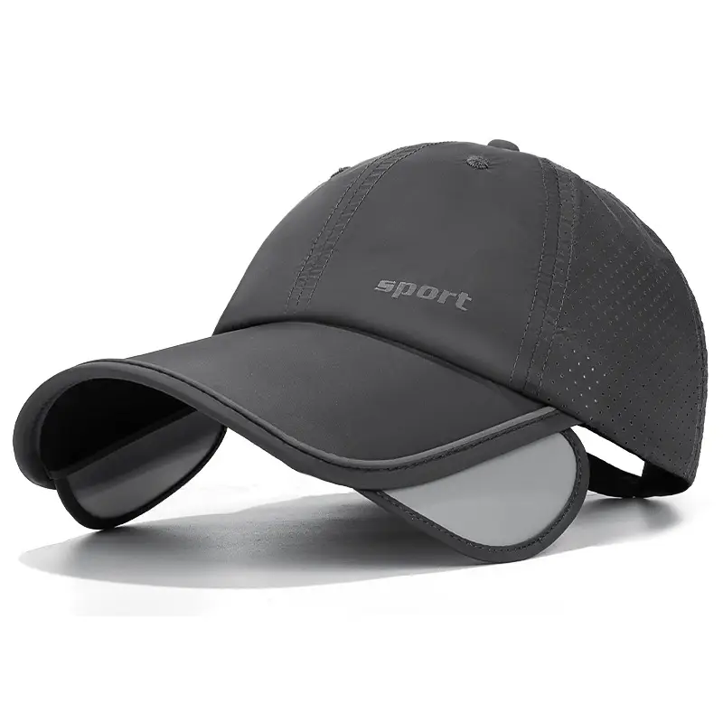 Duckbill Cap with Retractable Brim & Reflective Strips - Image 3