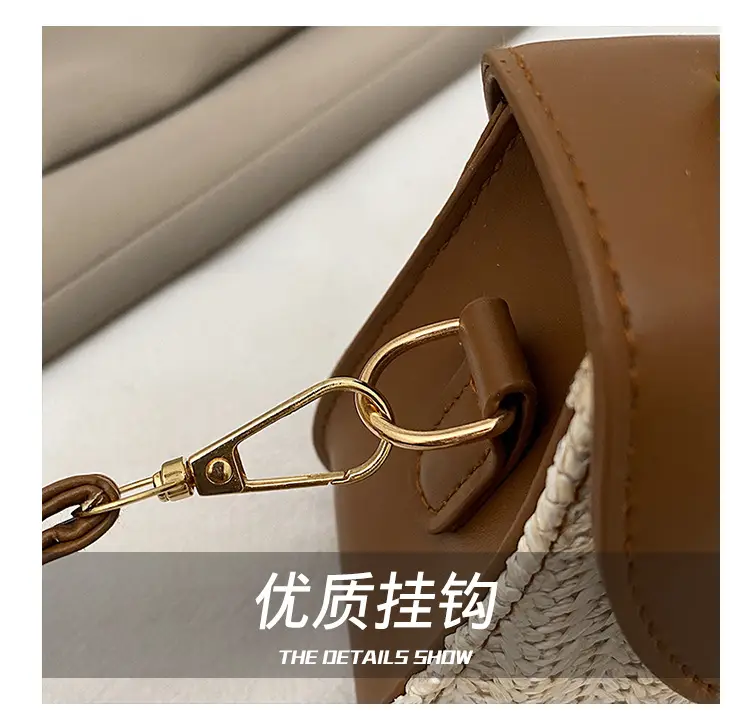 Women's Straw Weaving Handbag Set with One Shoulder Crossbody — feature 3