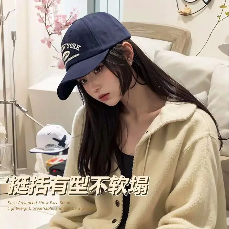 Women's New Style Baseball Caps Spring Summer Hard Bristle Large Head Circumference - Image 11