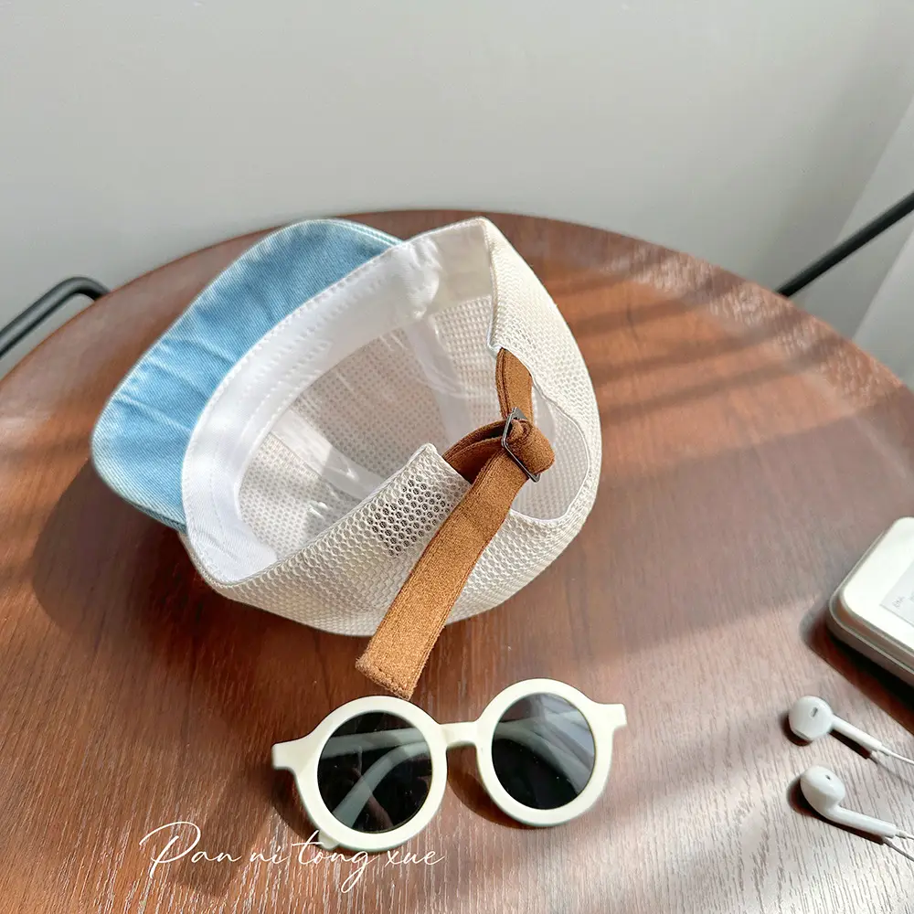 Summer White Mesh Sunhat with Sunglasses for Boys Girls - Image 7