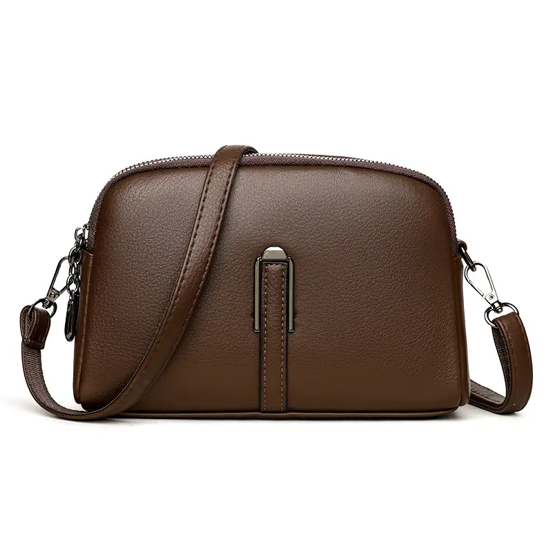 Brown Retro Simple Phone Bag for Women