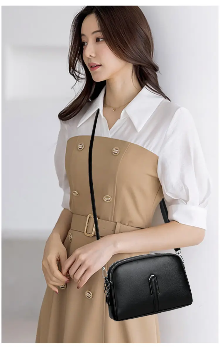 Brown Retro Simple Phone Bag for Women — feature 16