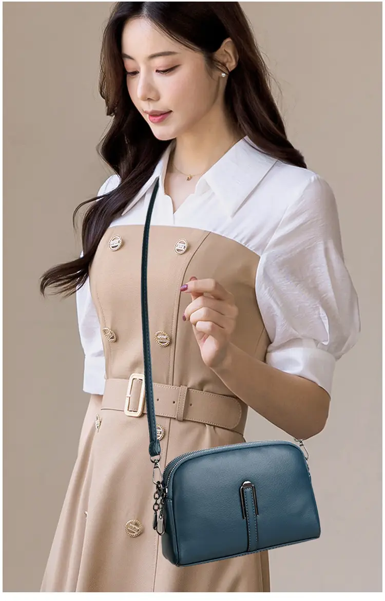 Brown Retro Simple Phone Bag for Women — feature 17