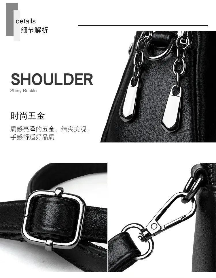 Brown Retro Simple Phone Bag for Women — feature 6
