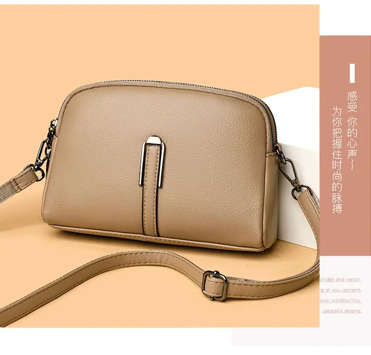 Brown Retro Simple Phone Bag for Women — feature 9