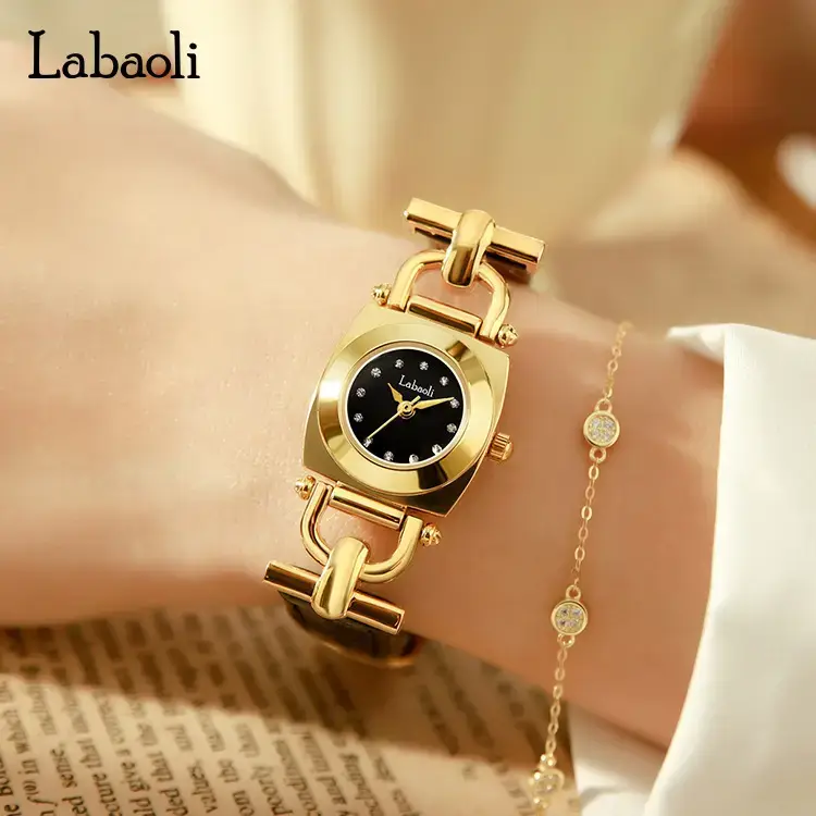 Labaoli Women's Rose Gold Square Watch Quartz Waterproof Belt Watch - Image 7