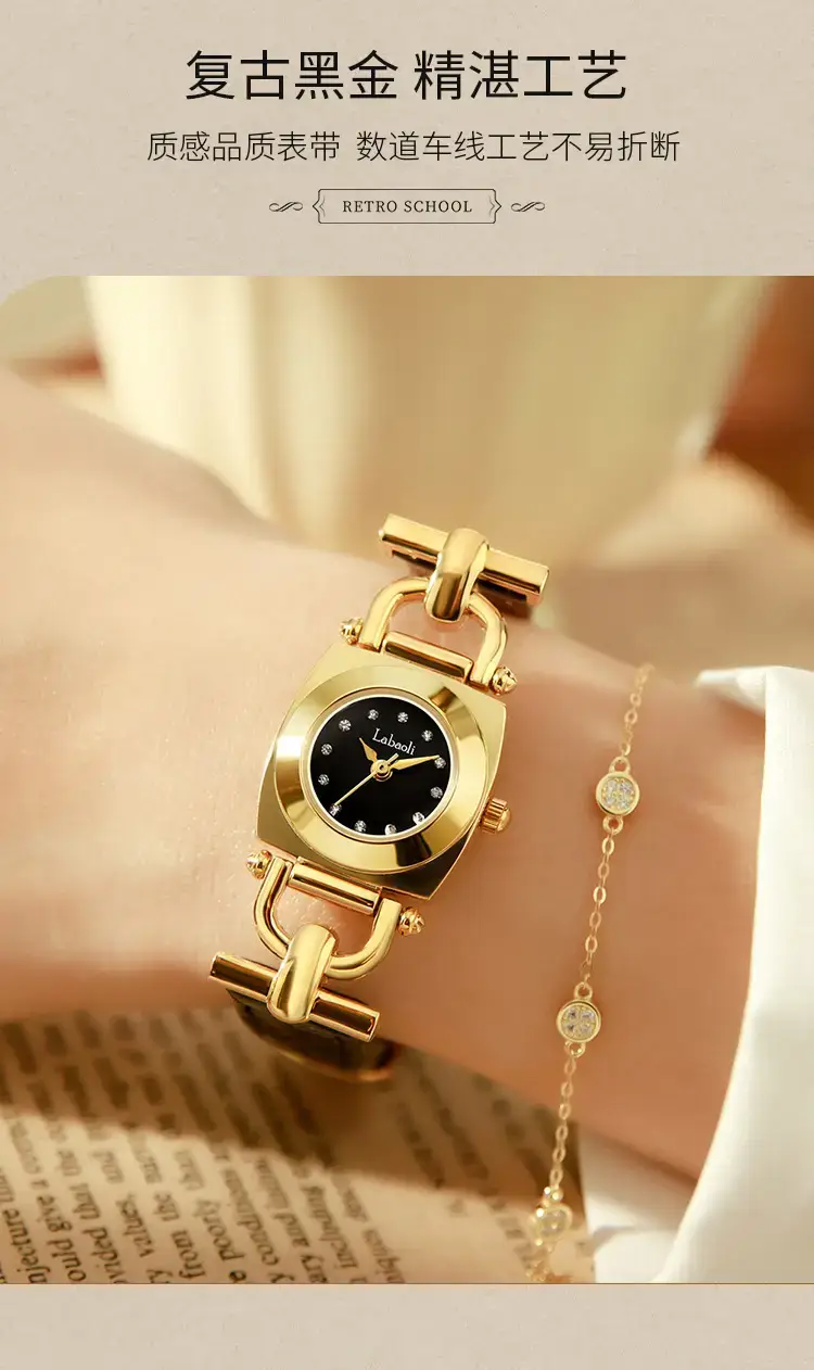 Labaoli Women's Rose Gold Square Watch Quartz Waterproof Belt Watch — feature 11